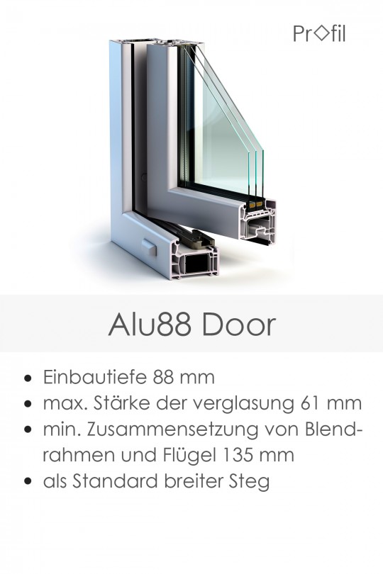 Aluminium-Tür Alu88